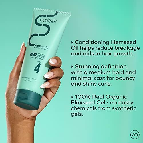 CurlMix CurlMix Medium Hold Flaxseed Gel for Curly Hair - Defines & Elongates Curls without Dryness or Flaking