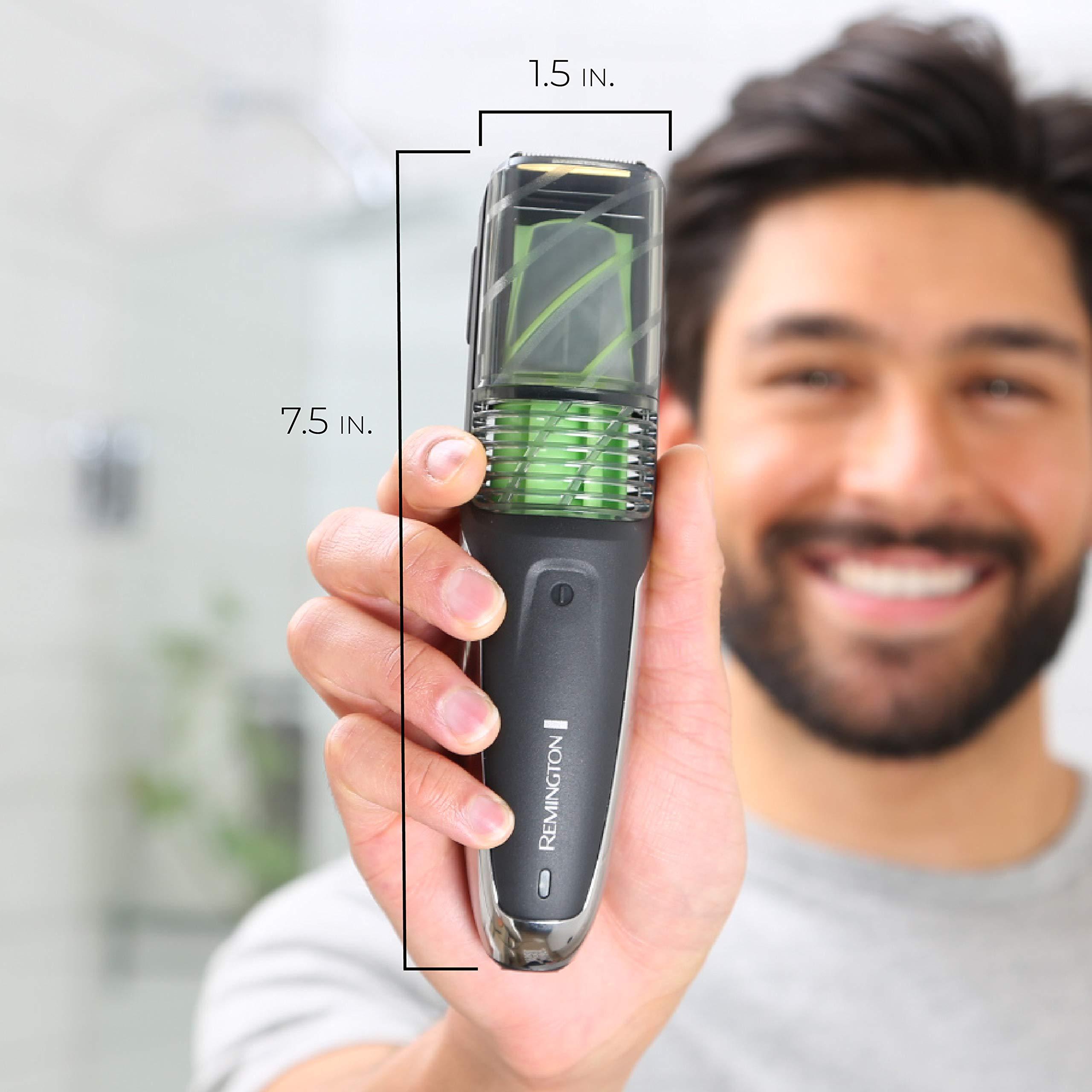 Remington Remington Vacuum Beard Trimmer,13 Length and Style Settings with Adjustable Length Comb (2-18mm),Vacuum Trimmer for Beard, Mustache, and Stubble, Rechargeable Lithium Power, Washable, Removable Blades