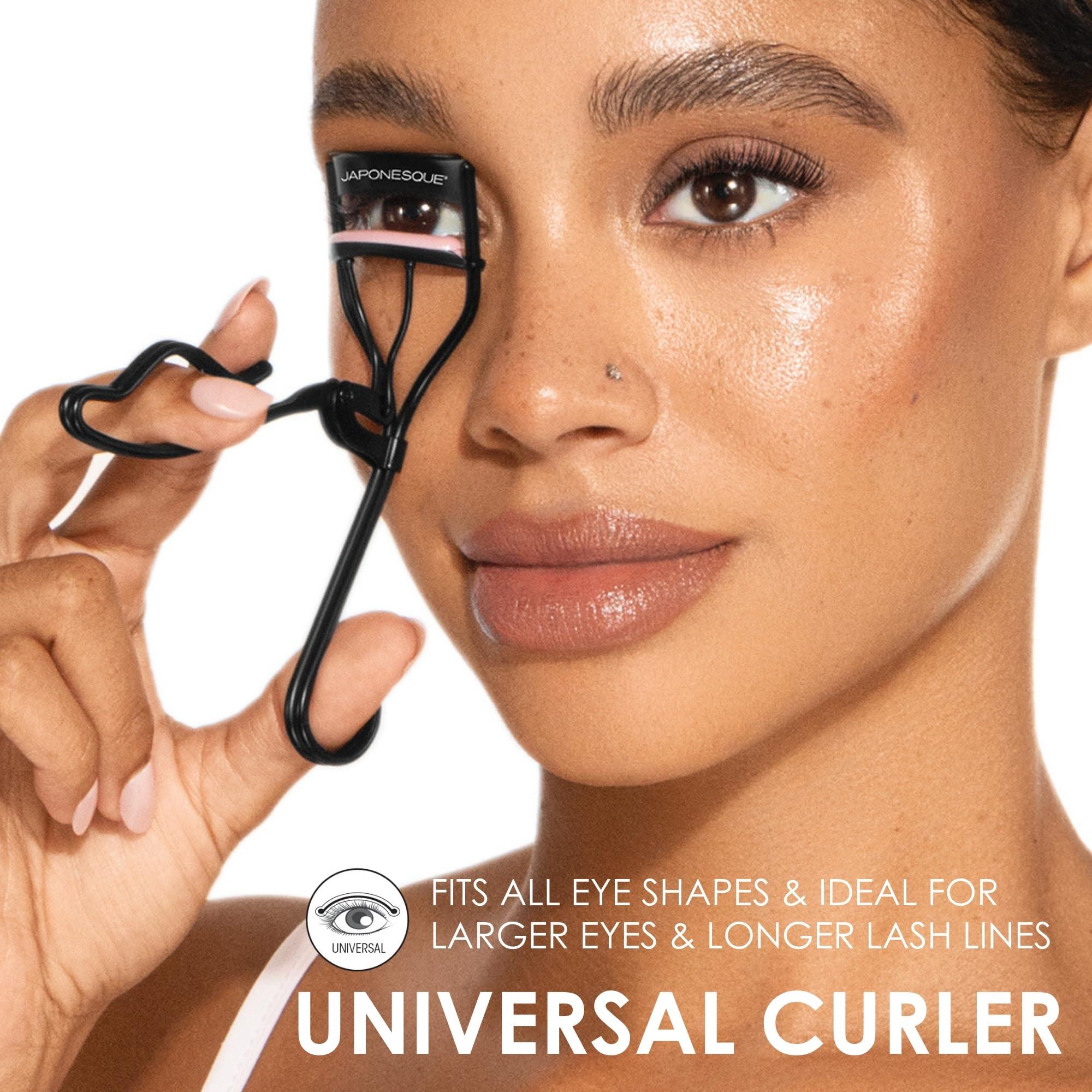 JAPONESQUE JAPONESQUE Professional Volumizing Lash Curler for Natural & False Lashes on Most Eye Shapes and Large Eyes, 1 Refill Pad, Holds Curl up to 8 Hours