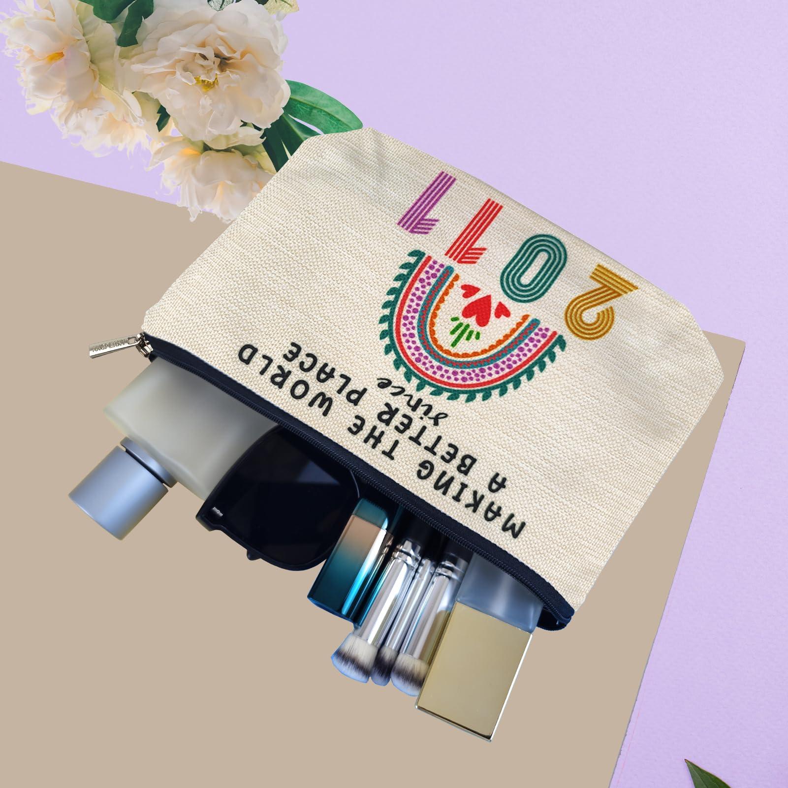 ancpeany 13 Year Old Girl Gift Ideas, 13th Birthday Gifts for Teenage Girls, Funny 2011 Birthday Decorations Makeup Bags for Her, Sister, Daughter, Niece, Cute Cosmetic Travel Pouch for Teen Girls Trendy Stuff