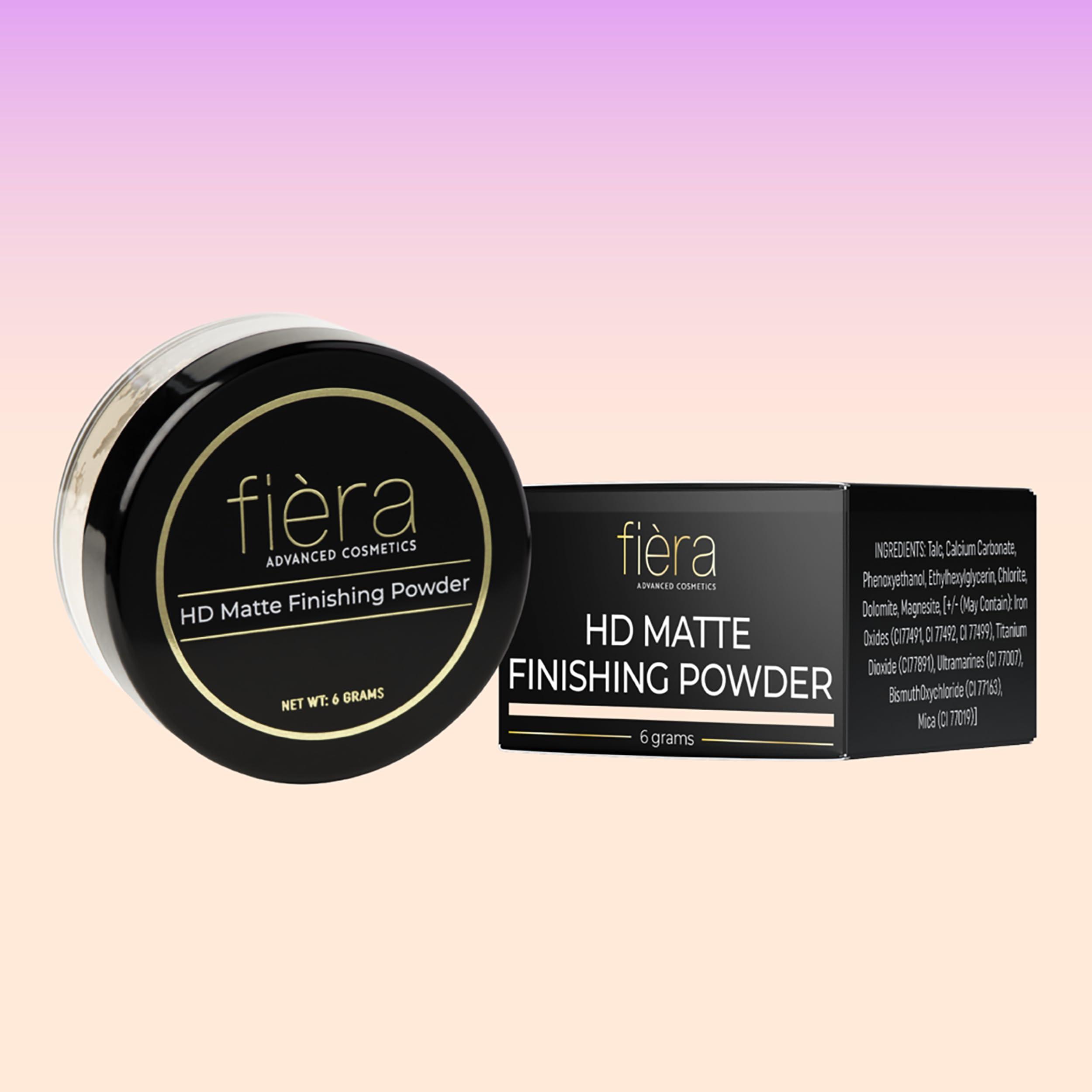 FIÈRA Fira HD Matte Finishing Powder - Perfect Final Touch, Absorbs Excess Oil, Smooth & Velvety Matte Finish - Blurs Imperfections, Long-Lasting Full Coverage for Flawless Skin - 0.2 OZ