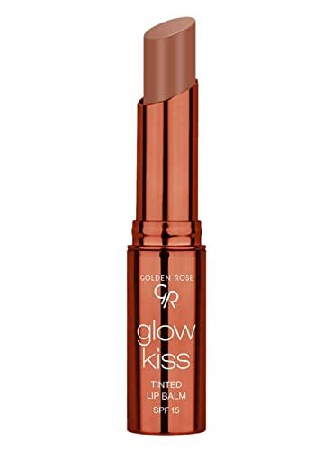 Golden Rose Golden Rose Cosmetics Glow Kiss Tinted Lip Balm with SPF15, Vegan Formula (Choco Cake)