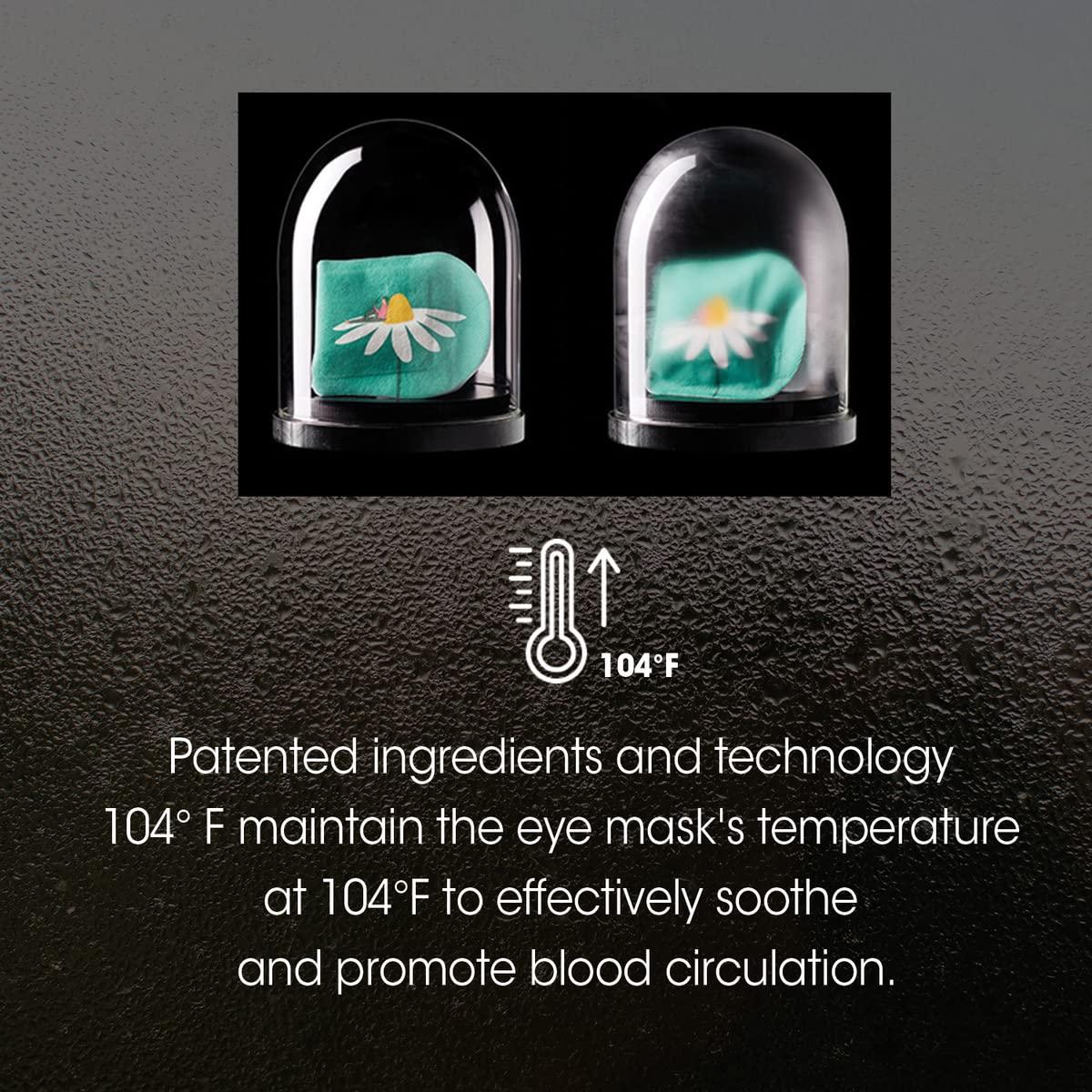 Epielle Epielle Steam Eye Mask Pack of 12 for Dry Eyes and Puffiness Helping Sleep with Melatonin Steam Moisture Self Heated from Korea