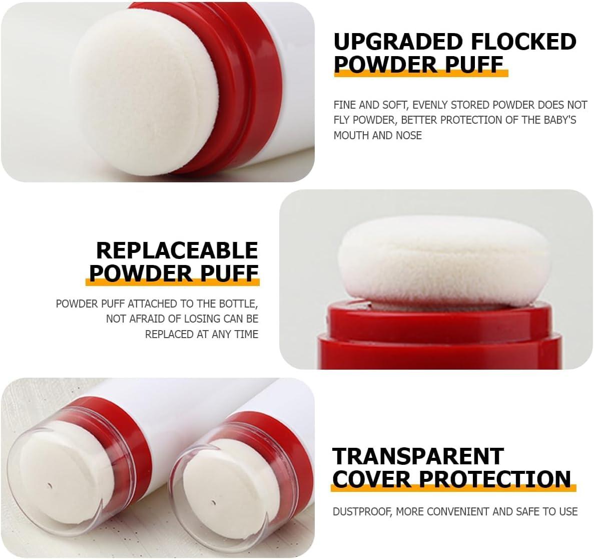 FOMIYES FOMIYES Loose Powder Containers Powder Powder Puff Box talcum Powder Bottle Body Powder Container with Puff Loose Powder Bottle for Body Powder Makeup Powder Container Puffs