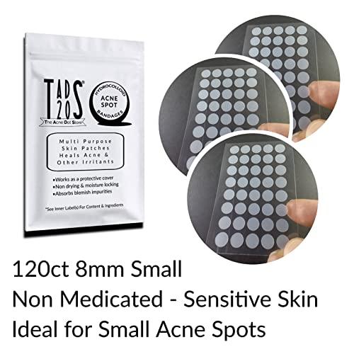 The Acne Dot Store 3pk, [120] Acne Dot Pimple Patches [SMALL SIZE] Cystic Acne Patch, FACE Spot Dots, Zit Sticker, Hydrocolloid Bandages, Blemish Spot Treatment, tads20