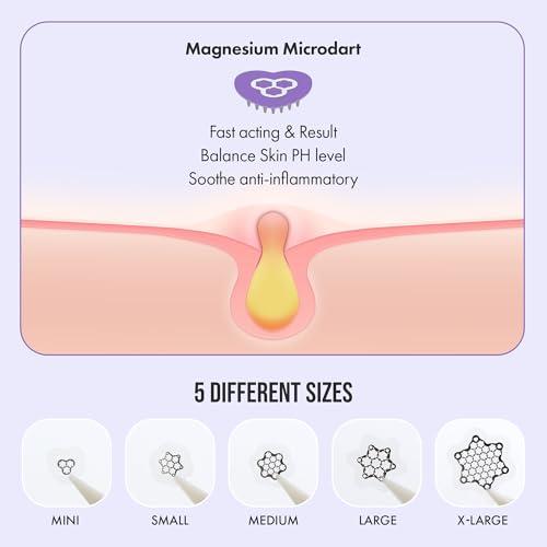 FreeGo Deep Blemish Microdarts | Pimple Patch | Cystic Acne | Fast-Acting | Quick Calming | 99.9% Pure Magnesium | Madecassic Acid | Tea Tree | Eucalyptus Leaf | Hydrocolloid Spot Care