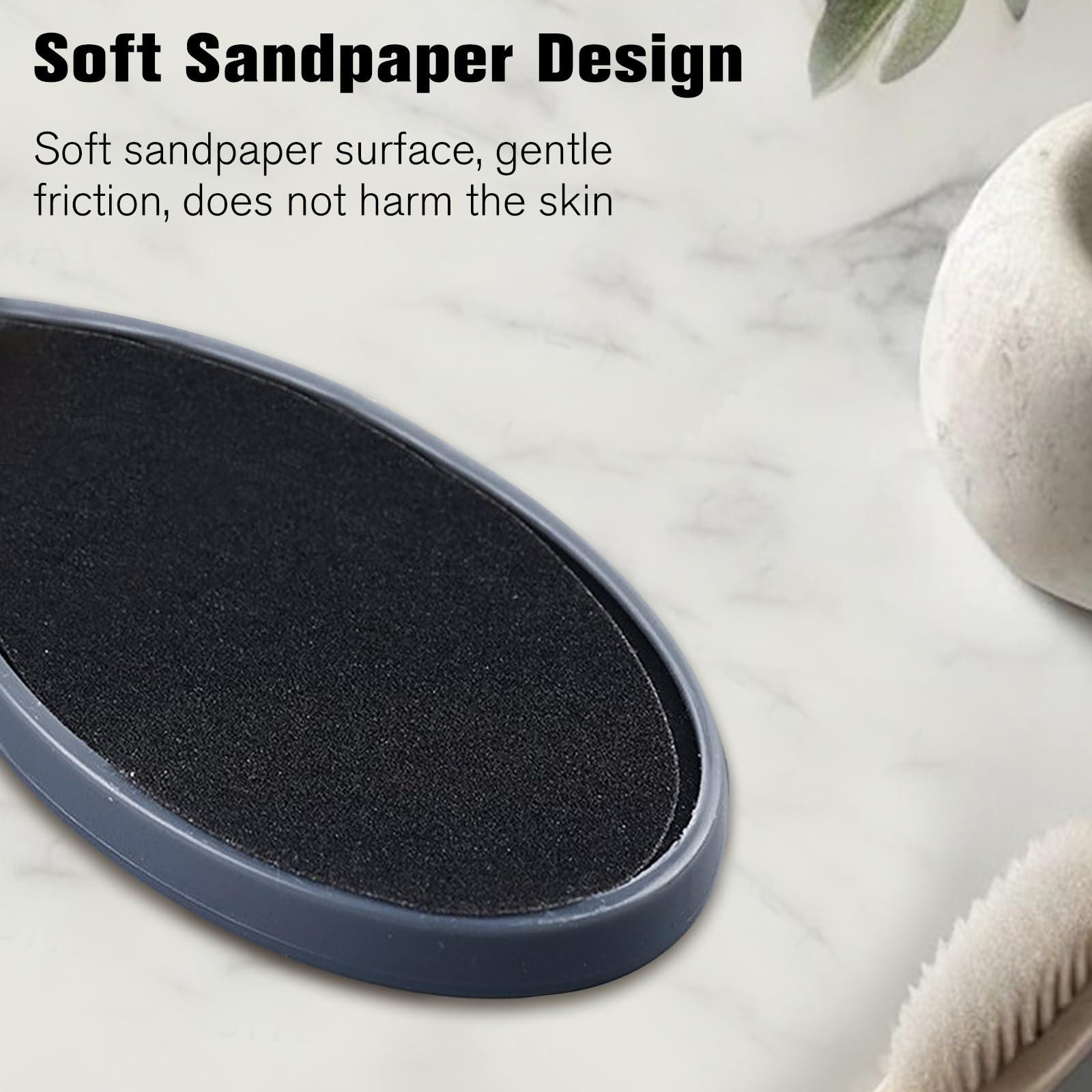 Jaasuee Grey Foot File Callus Remover - Versatile 4-in-1 Pedicure Tool Set with Foot Scrubber, Pumice Stone, Foot Rasp, and Sandpaper for Comprehensive Foot Care
