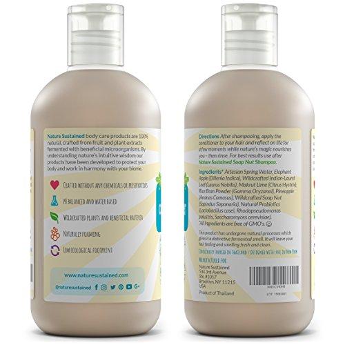 Nature Sustained Nature Sustained Pure, Sensitive Skin Shampoo & Conditioner Raw Probiotic Plant Formula (pH Balanced) for Sensitive Skin & Dry Hair - (9 Oz. Bottles) (Original, 2-Pack)