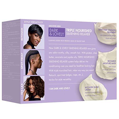 Soft-Sheen Carson SoftSheen-Carson Dark and Lovely Triple Nourished Silkening No-Lye Relaxer with Shea Butter, Super