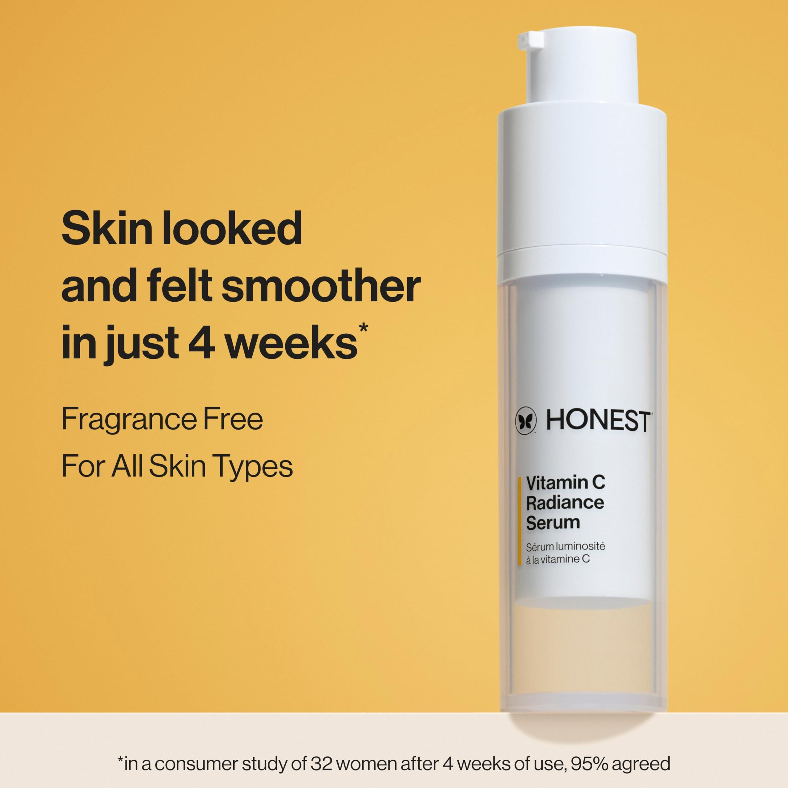 Honest Beauty Honest Beauty Get Glowing Bundle | Vitamin C Brightening Serum + Everyday Moisturizer | Improves Skin Tone | Gentle for Sensitive Skin, Fragrance Free, Vegan | 1 fl oz, 1.7 fl oz