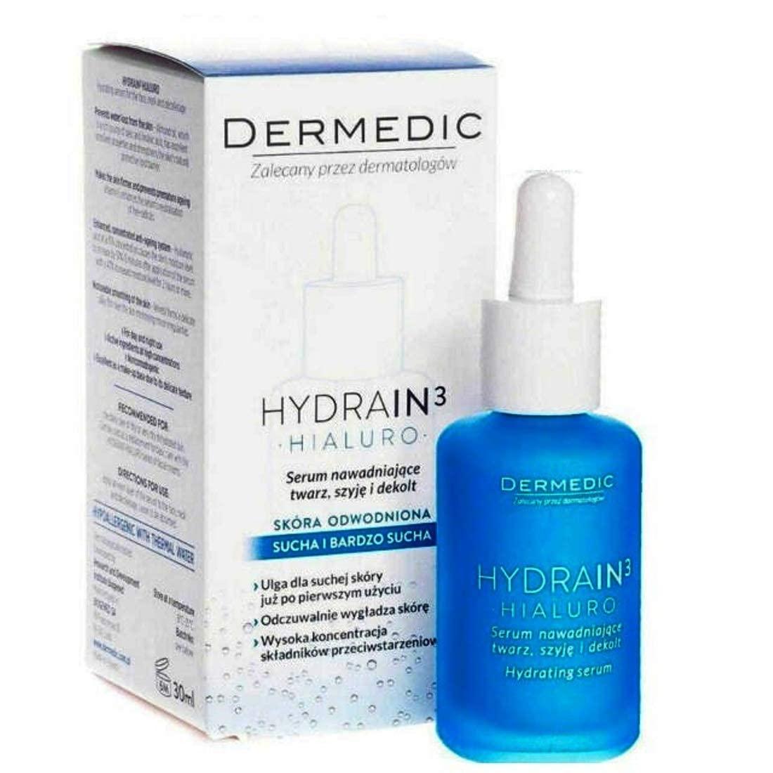 dermena HYDRAIN3 HIALURO hydrating serum for face, neck and decolltage