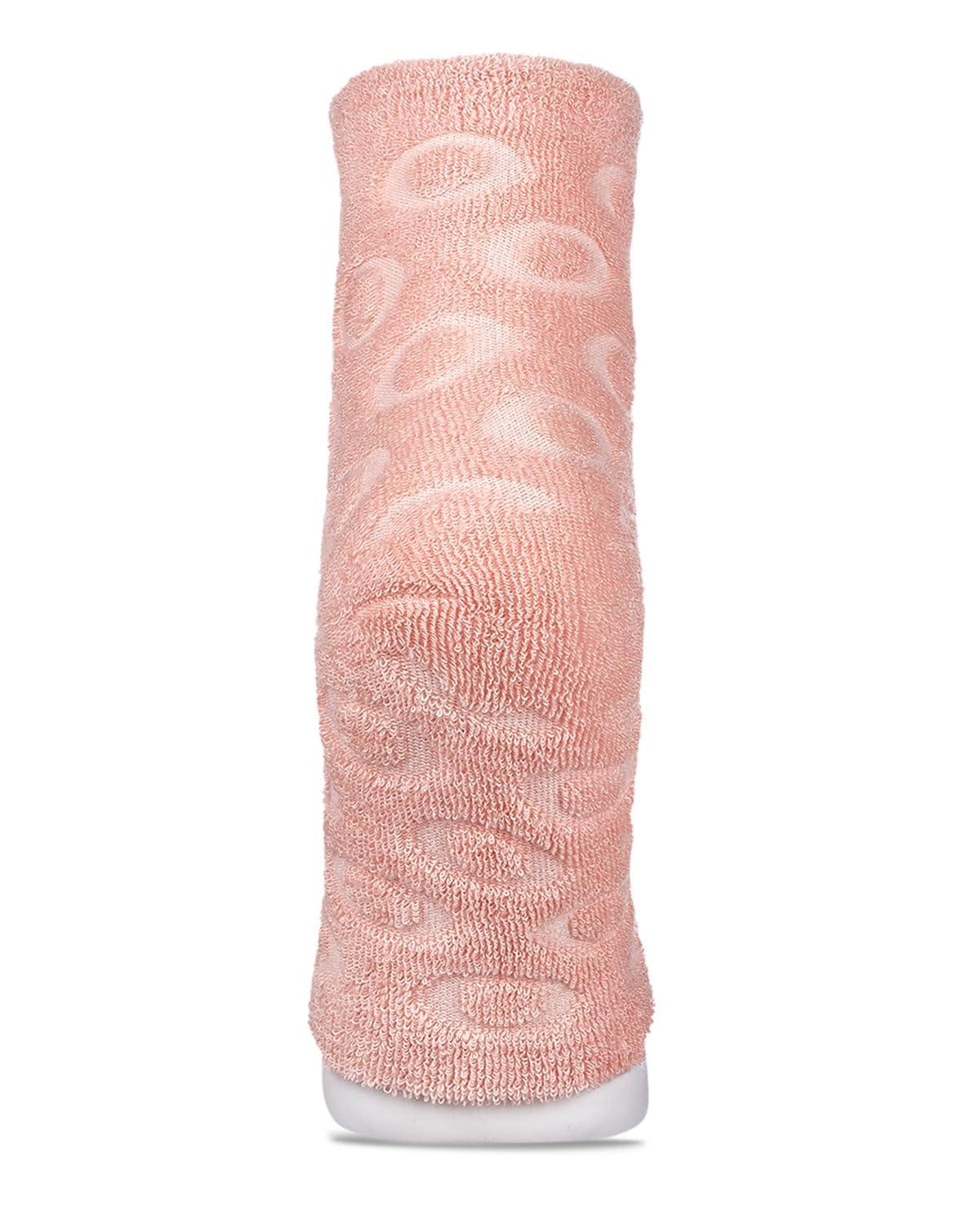 MeMoi MeMoi Women's Dot-Patterned Cotton Blend Gel-Lined Mint Scented Pedicure Sock Green One Size