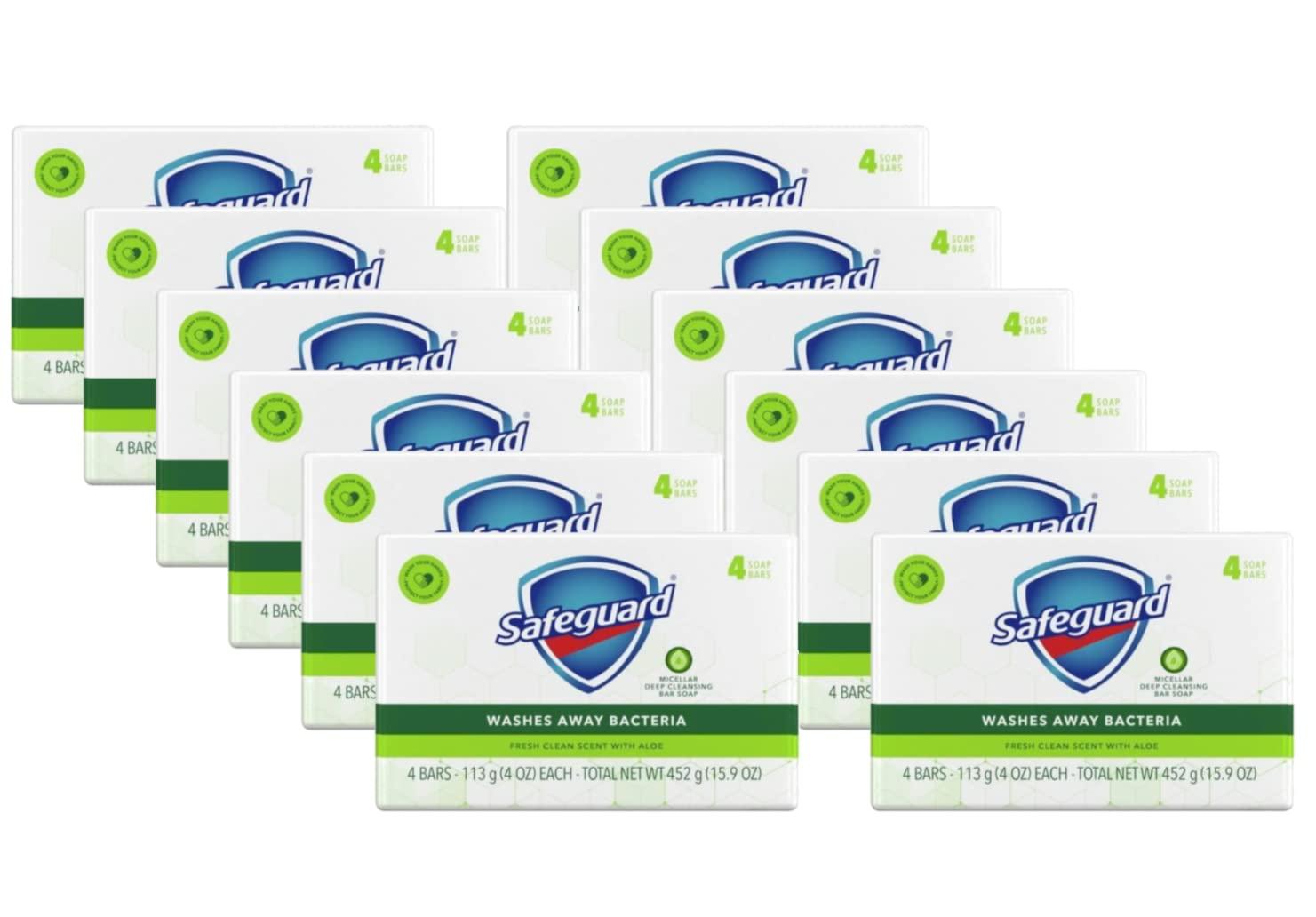Safeguard Safeguard White Soap, 4 Oz Ea. - 12 Packs x 4 Count, 48 Bars Case