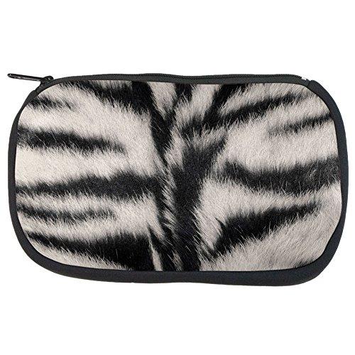 animalworld White Siberian Tiger Fur Makeup Bag