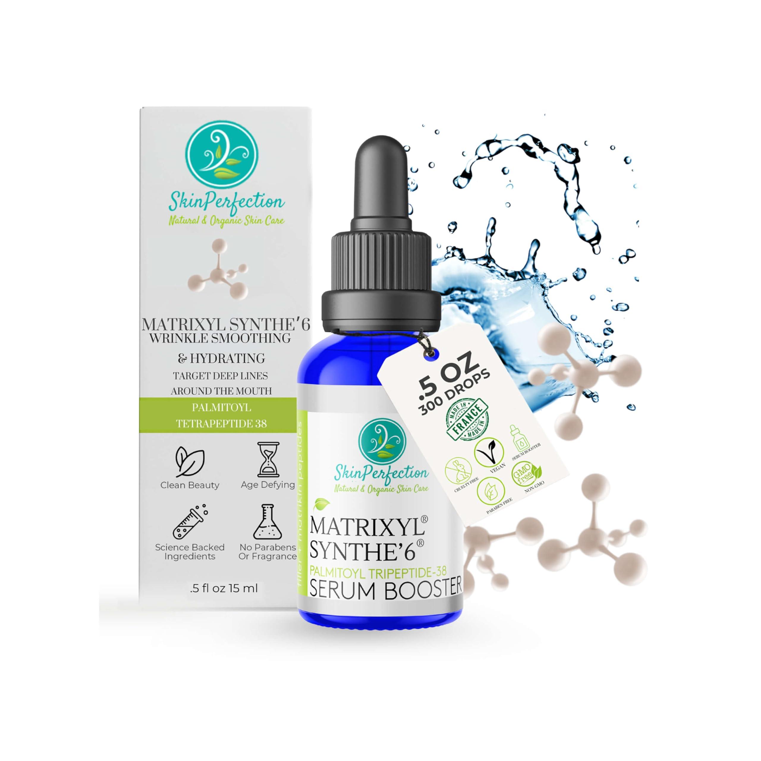 Skin Perfection Skin Perfection Matrixyl Synthe 6 Palmitoyl Tetrapeptide 38 DIY Anti-Aging Serum Youth Boost Wrinkle Filler Crow's Feet Laugh Lines on Forehead S-6 6000 Skin Perfection .5 oz, 300 drops