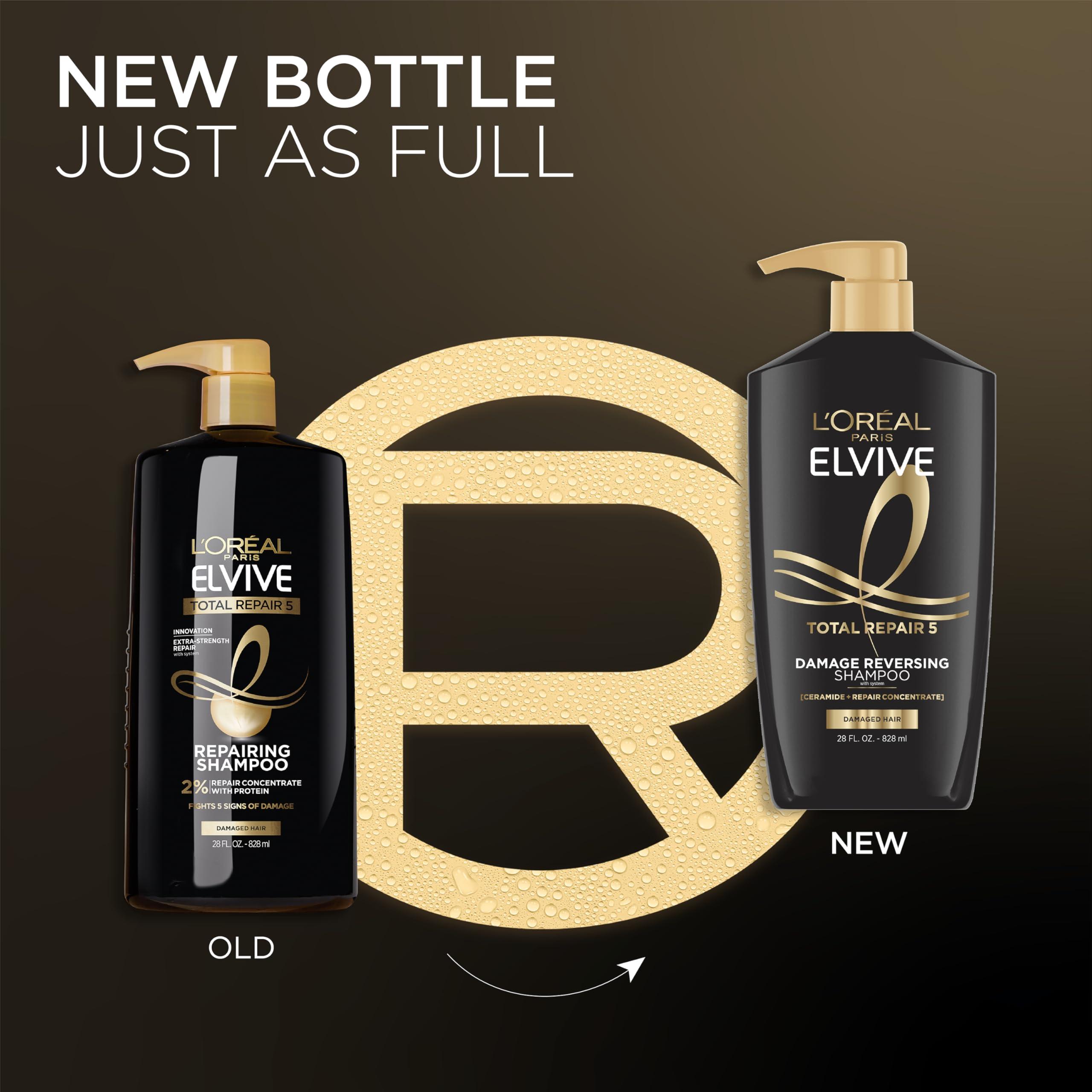 L'Oréal Paris L'Oreal Paris Elvive Total Repair 5 Repairing Shampoo and Conditioner for Damaged Hair, 28 Ounce (Set of 2)