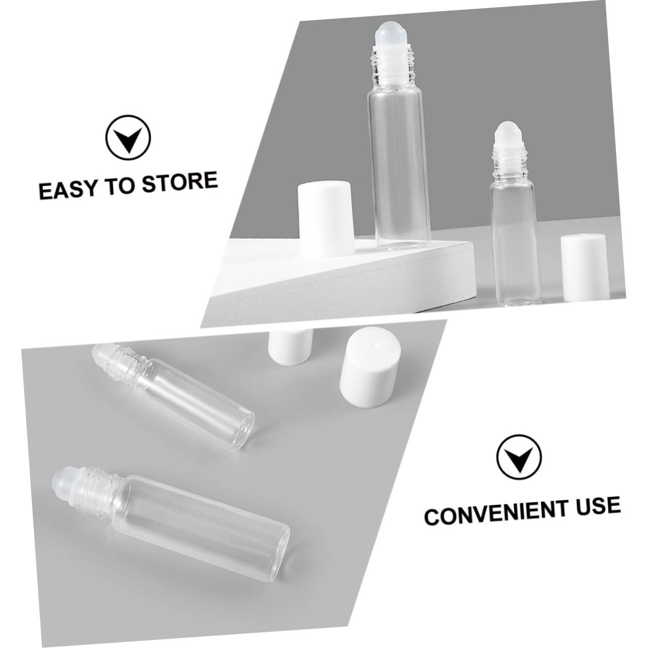 Mikinona Mikinona 10ml Glass Roller Bottles Essential Oil Perfume Travel Leak Proof Rollerball Bottle Set