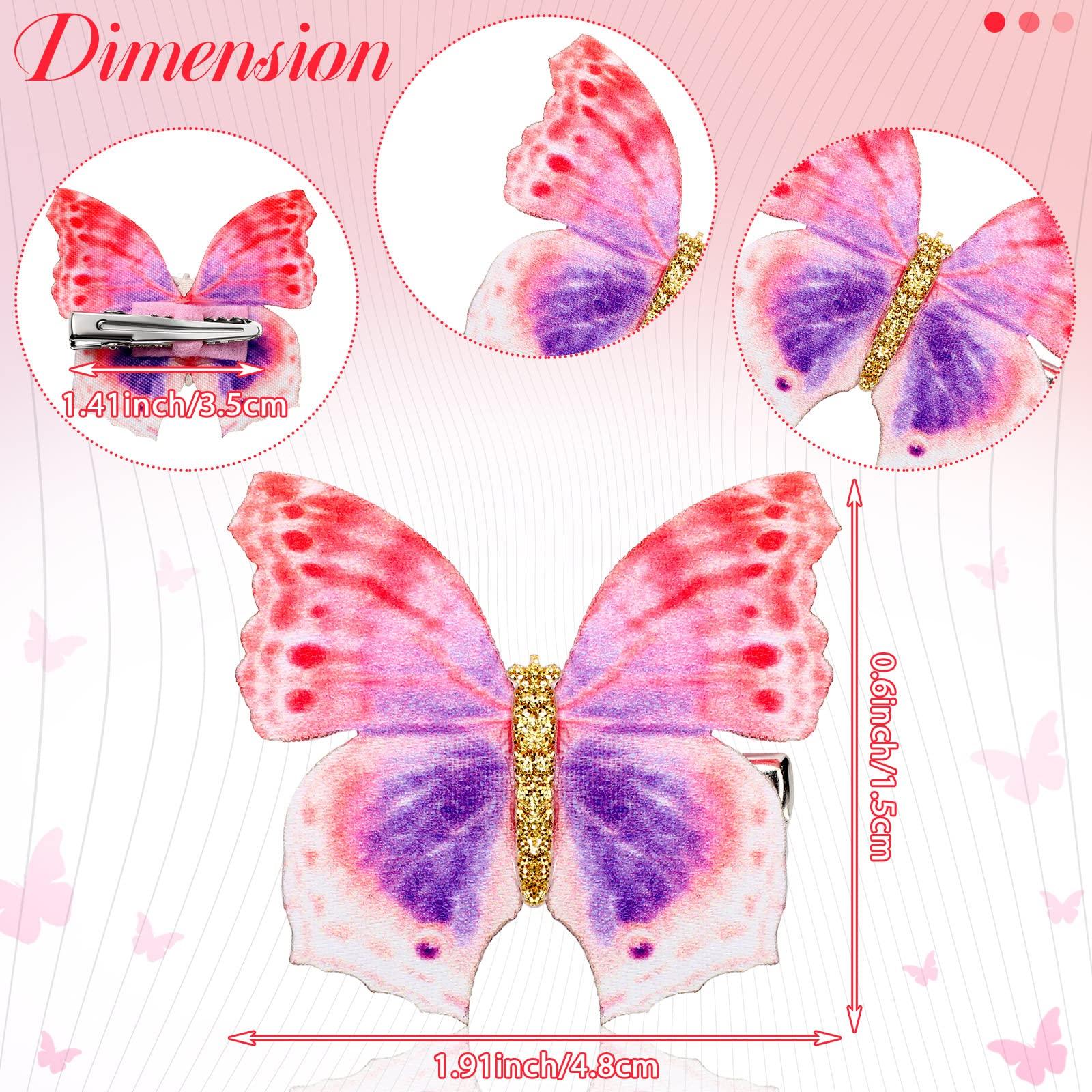 Boao Boao 18 Pieces Glitter Butterfly Hair Clips for Girls Teens Women Hair Accessories (Dreamy Style)