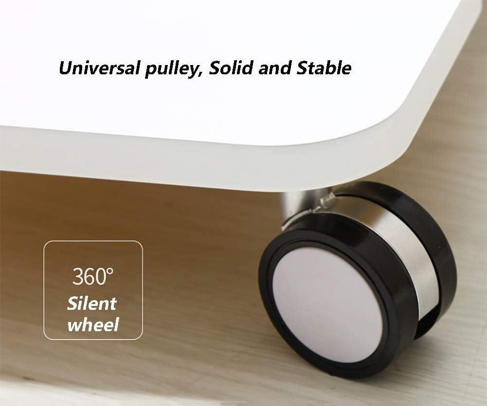 Katzowen Katzowen Utility Organizer Cart Wood Beauty Salon Trolley Roll-About Cart & Organizer, Hair Spa Equipment Styling Pedestal, Support 100kg, White