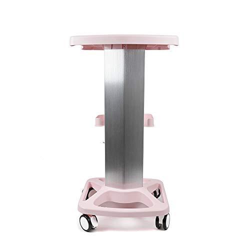 InnaMall Salon Trolley Cart, Aluminum Alloy Rolling Salon Trolley with Wheels Pink Beauty Spa Trolley Cart Tattoo Roller Tray Beauty Cart Salon Storage Mobile Carts for Trolley Holder Tool Cart Load 33Lbs