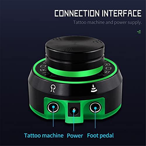 MAXS Rocket Motor Tattoo Machine Professional Tattoo Kit Rotary Tattoo Pen with Tattoo LCD Power Supply for Coil And Rotary Tattoo Gun Machine,Green