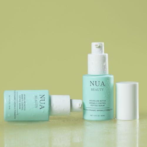 NUA BEAUTY Argireline Peptide Serum with Matrixyl 3000 Botox Alternative for Anti-Aging, Fine Lines, and Wrinkle Reduction Hydrating, Vegan Formula 1 Fl Oz (30ml)