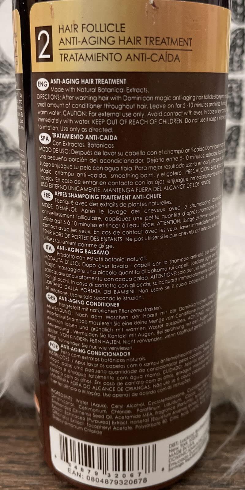 DOMINICAN MAGIC DOMINICAN MAGIC Hair Follicle Anti-aging Shampoo, Strenghtening Shampoo with Rosemary to Stimulate Hair Growth, 15.87 Oz, 15.87 Ounces