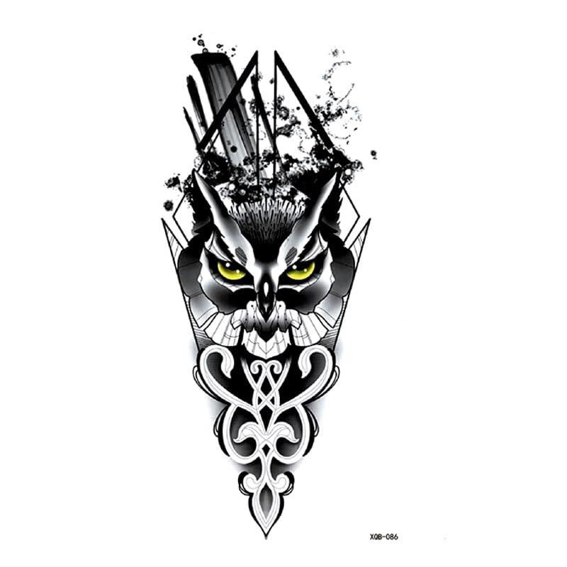 Generic Drogon/Flower Eye/Owl Temporary Tattoo Stickers Tatoo Men Henna Tatoo Body Art Tattoo Waterproof Temporary Tattoos Sleeves