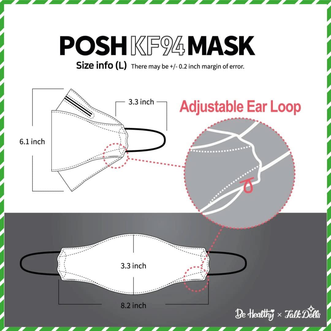 Posh KF94 Mask Posh KF94 Mask [Pack of 10 Holiday Special - Adult (H05) (MADE IN KOREA)