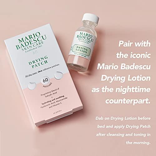 Mario Badescu Mario Badescu Drying Patch Blemish Covering, Invisible Spot Treatment, Absorbing All Day Polymer Adhesion with Vitamin C, Vegan & Cruelty Free, Strong Hold (60 Patches, 12mm), Clear