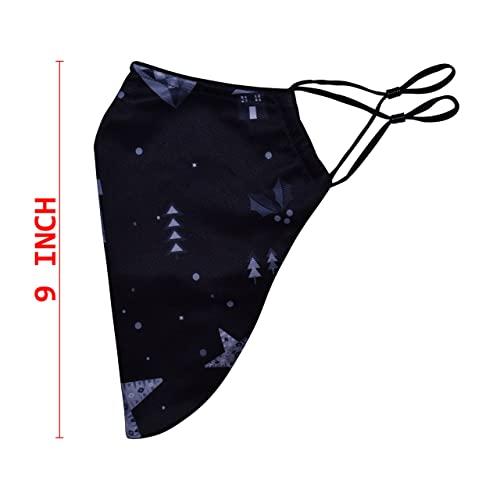 KT Valley Company KT Valley Beard Face Mask for Men with a Beard, Bearded Men Face Mask, Reusable and Comfortable Beard Mask (XMAS_MIDNITE_ORNAMENTS)