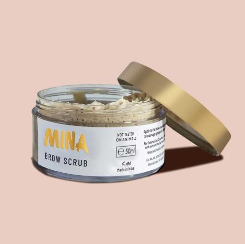 MinaiBrow MINA Brow Scrub | For Longer Lasting Henna Or Tint | Natural Extracts Gently Exfoliate The Skin | Prepare The Area For Henna Or Tint 50ml