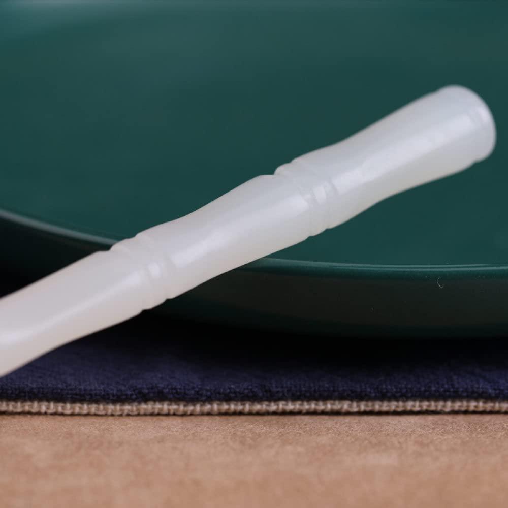 qbodp qbodp White Jade Hair Sticks for Buns,Bamboo Shape Hair Chopsticks Elegant Hair Pins Stick Chinese Classical Chopsticks for Women Hair Accessories
