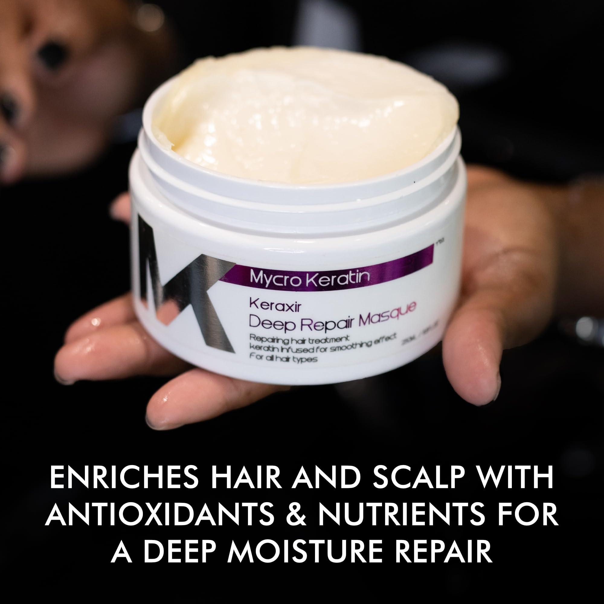 MK MYCRO KERATIN Mycro Keratin Keraxir Bonding Repair Hair Treatment-Hair Mask for Damaged Dry Hair, Deep Conditioner Hair Treatment for All Hair Types (16.9 oz)