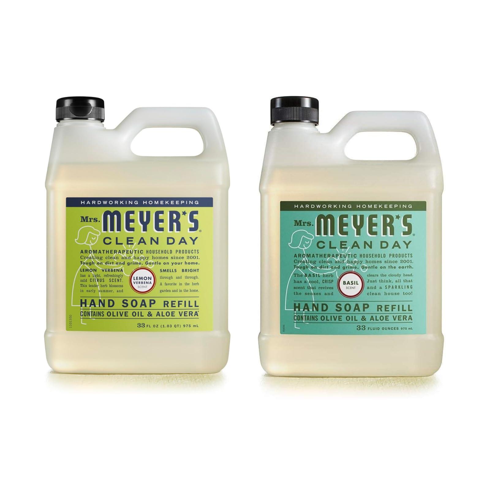MRS. MEYER'S CLEAN DAY MRS. MEYER\'S CLEAN DAY Hand Soap Refill Scent Variety Pack 2 CT (Basil + Lemon Verbena)