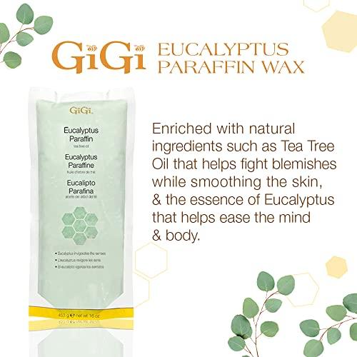 GiGi GiGi Eucalyptus Paraffin Wax Refill Block with Tea Tree Oil for Hand & Feet Therapy, Moisturizing Wax for Paraffin Bath & Machine, 16 oz