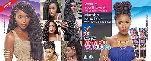 Janet Collection Janet Collection Synthetic Hair Crochet Braids 2X Havana Mambo Faux Locs 18" (4-Pack, DARK PURPLE)