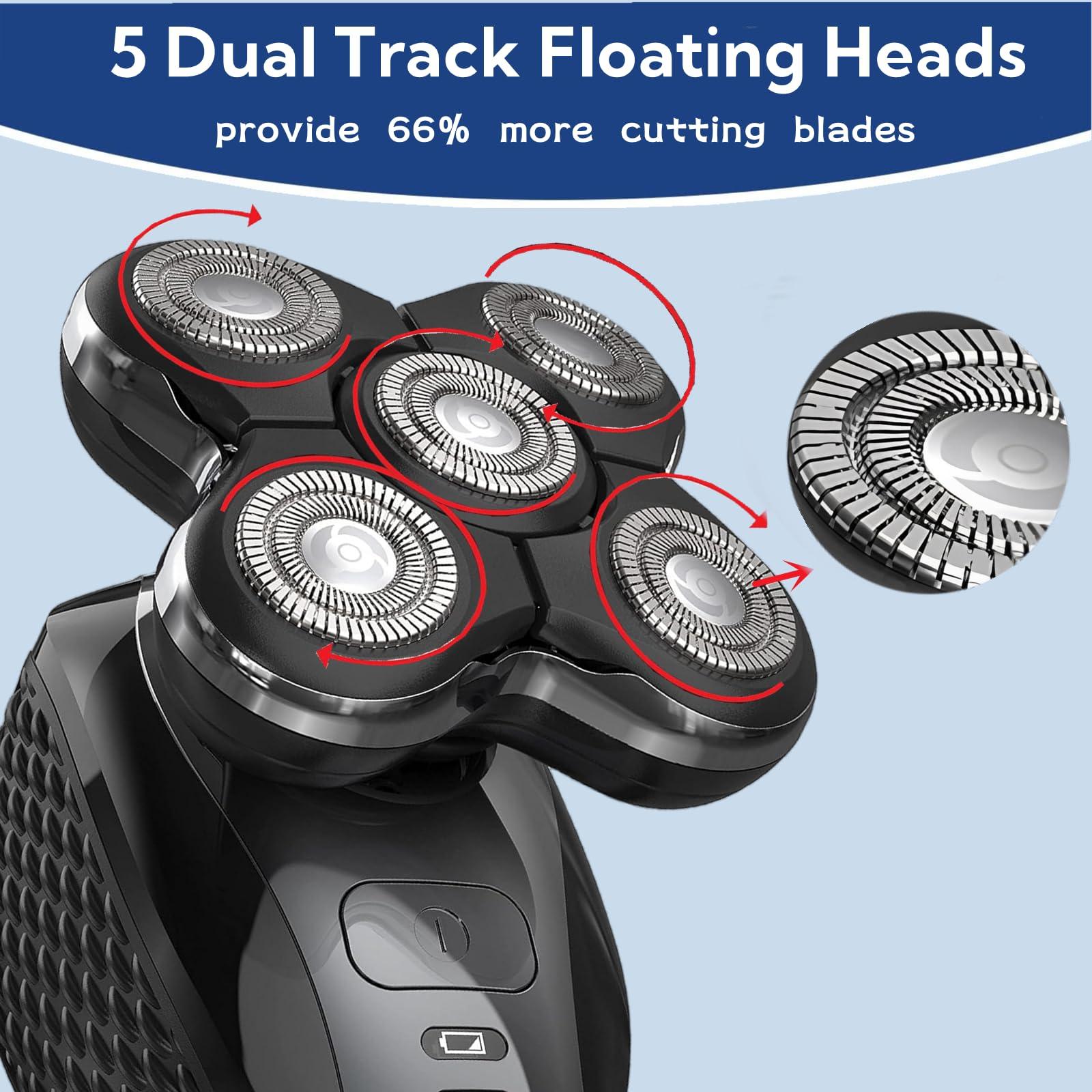 Midnt Balder Pro Replacement Head for Remington Balder Pro Head Shaver SPR XR7000,5 Dual Track Heads for Remington Shaver Replacement Heads-Precision Electric Shaving for Bald Men.(2Pack)