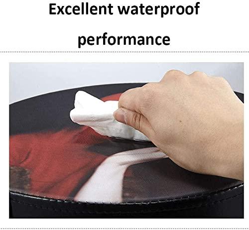 NEVRAH Swivel Bar Stool Hairdressers Cutting Stool with WheelsStool Backrest with Orange Synthetic Leather SeatAdjustable Height 43-53 cmSupported weight 160 KgAdjustable Salon Stool with Backrest for Pa