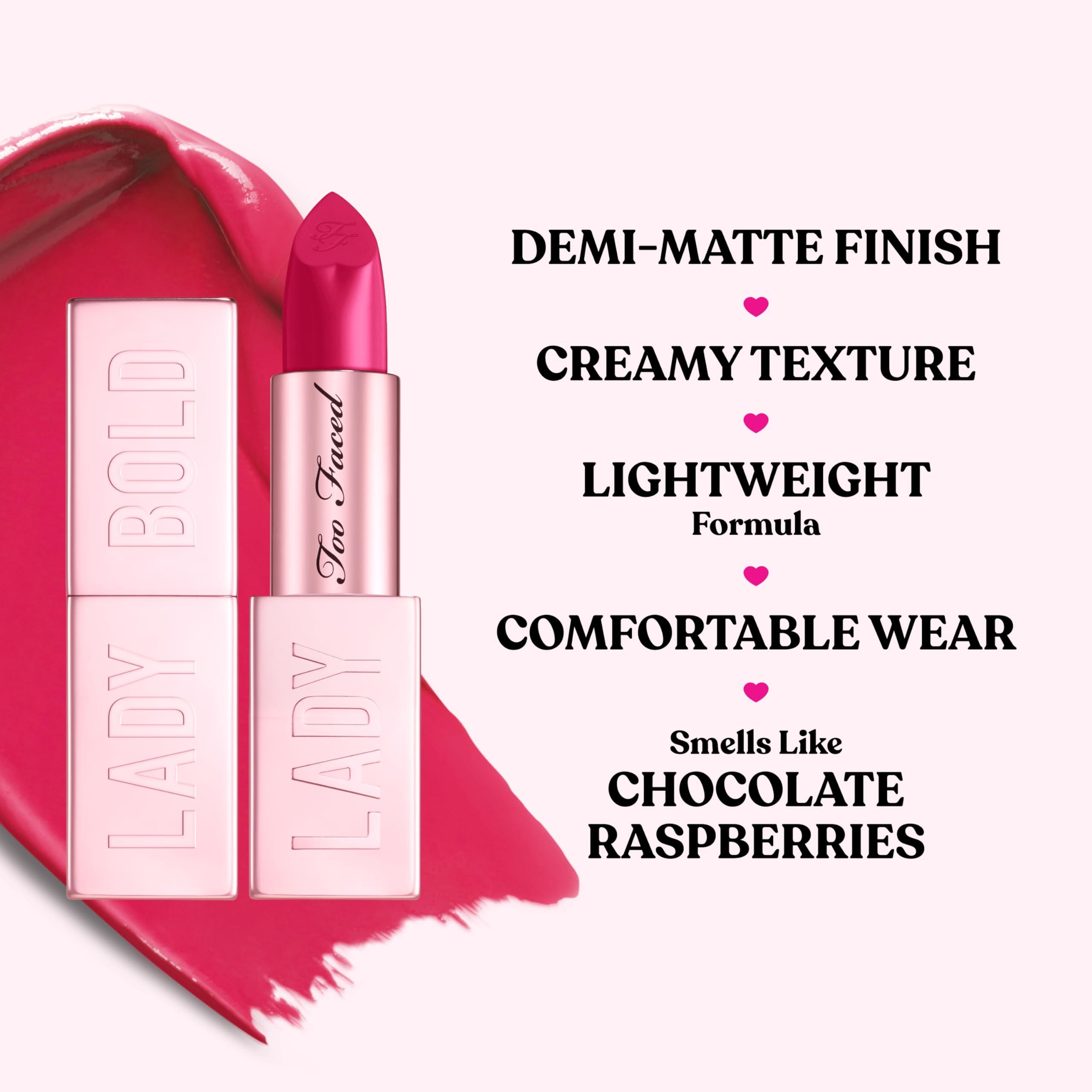 Too Faced Too Faced Lady Bold Cream Lipstick | Lightweight, Vegan + Cruelty Free, Lady Bold