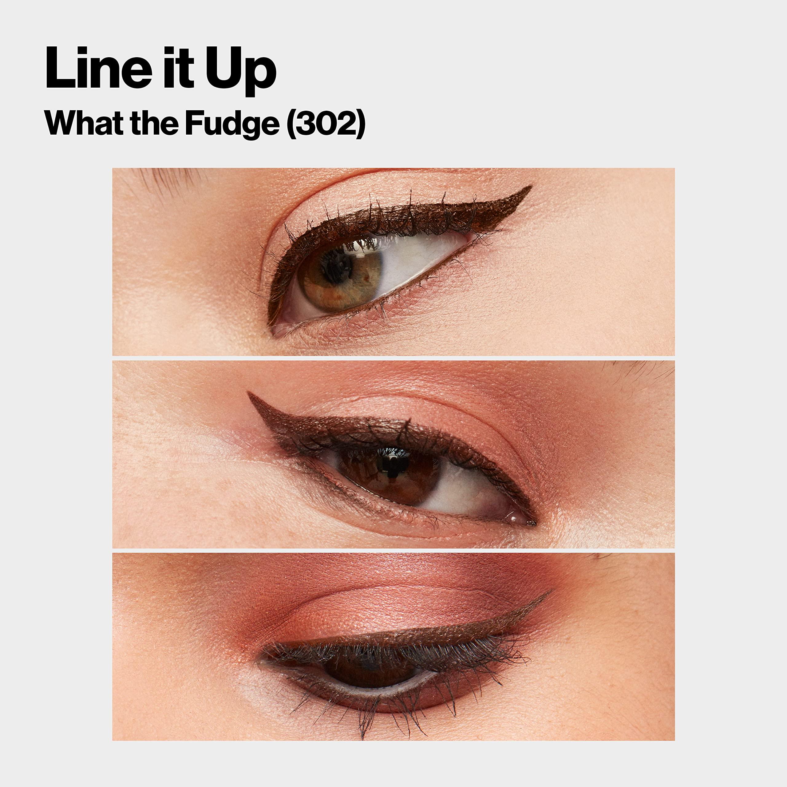 REVLON REVLON ColorStay Micro Easy Precision Liquid Eyeliner, Waterproof, Smudgeproof, Longwearing with Felt Tip Applicator, 302 What the Fudge, 0.057 fl oz