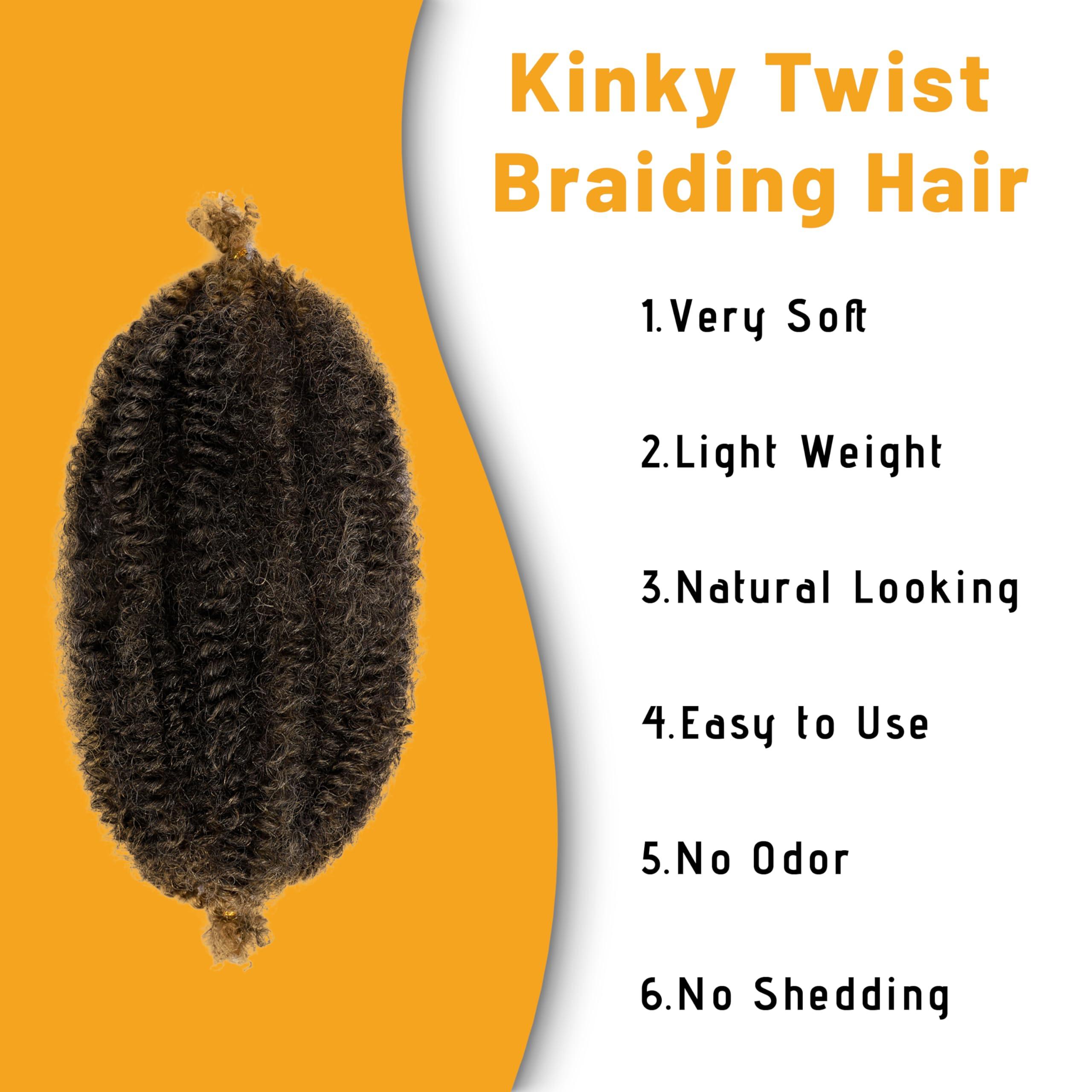 GOWIT Marley Twist Braiding Hair 12 Inch 7 Packs Ombre Honey Blonde Spring Twist Hair Springy Afro Twist Hair Soft Marley Hair for Wrapping Locs Cuban Twist Hair Extensions(12Inch,T27)