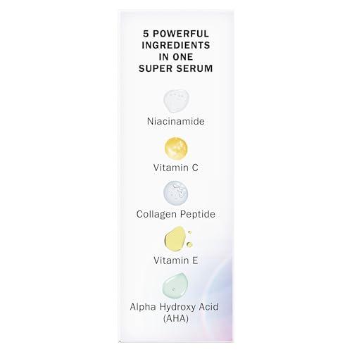 Olay Olay Super Serum - Vitamin C & E, Niacinamide, Collagen Peptide, AHA - Trial Size, Glass Skin Care for Face - Brightening, Hydrating, Firming, Evens Tone, Smooths Fine Lines, 0.4 Oz