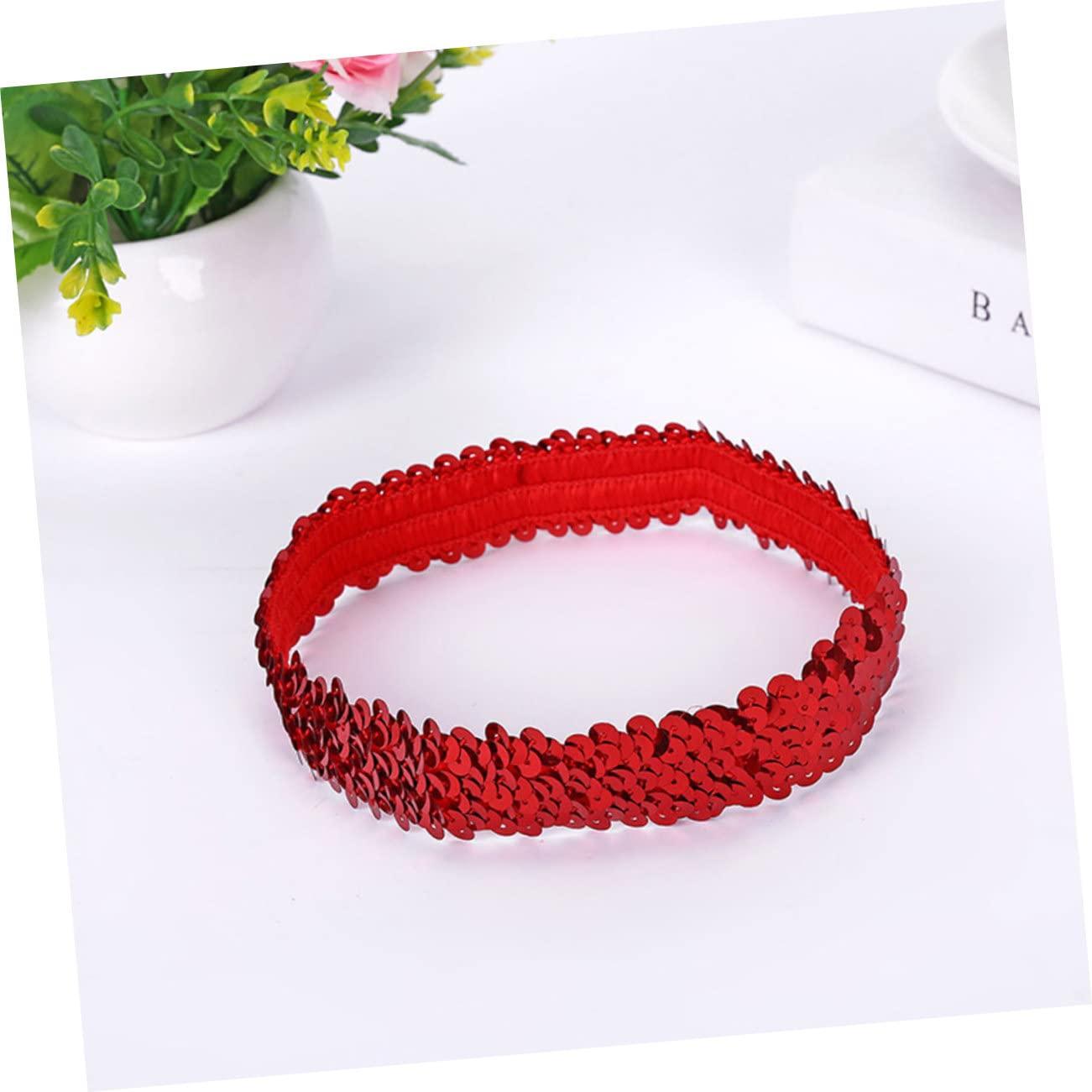 Beatifufu Beatifufu 12pcs Stretch Sequin Headband Yoga Headbands for Women Sparkly Headband Sequin Headbands for Women Headband for Women Glitter Headband Women Headband Fashion Scarf Women\'s Sequins