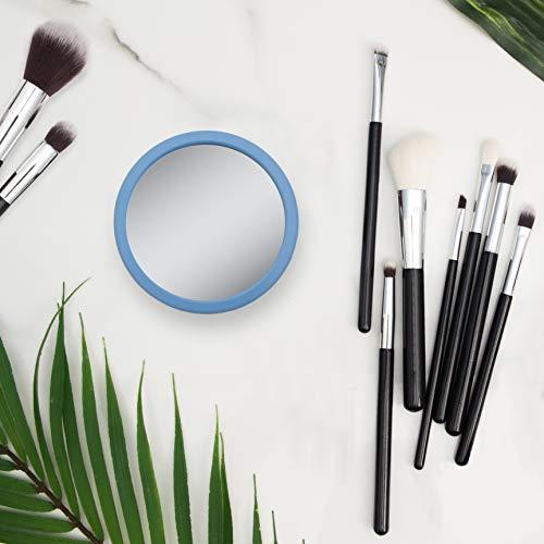 Zadro Zadro 3.75" Dia. Compact Mirror 12X Travel Magnifying Mirror 18 Strong Suction Cup Wall Mounted Makeup Mirror for Shower