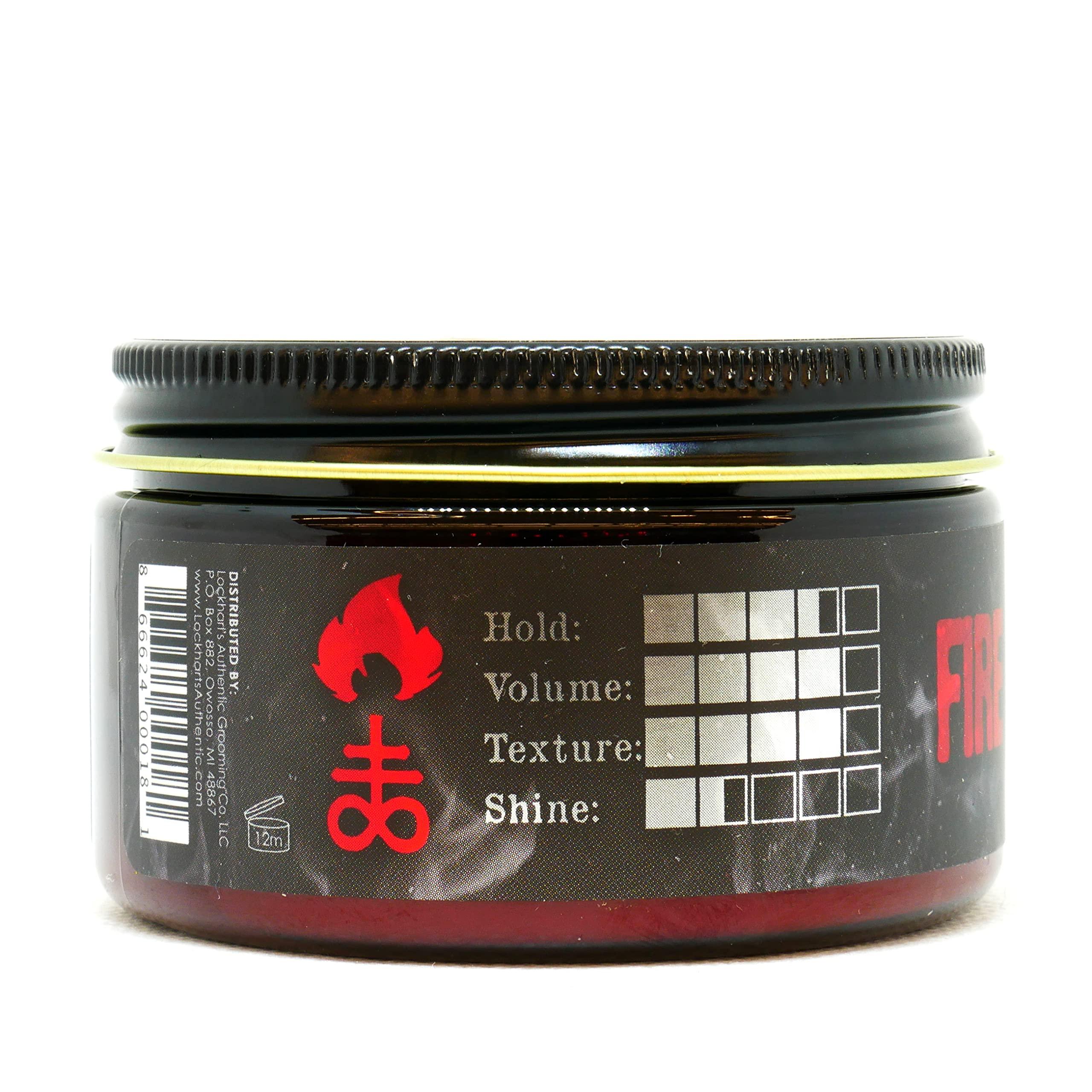 Lockhart's Authentic Grooming Co. LLC Lockhart\'s Fire & Brimstone Matte Clay, Medium/Firm Hold, Matte Finish, 3.7oz