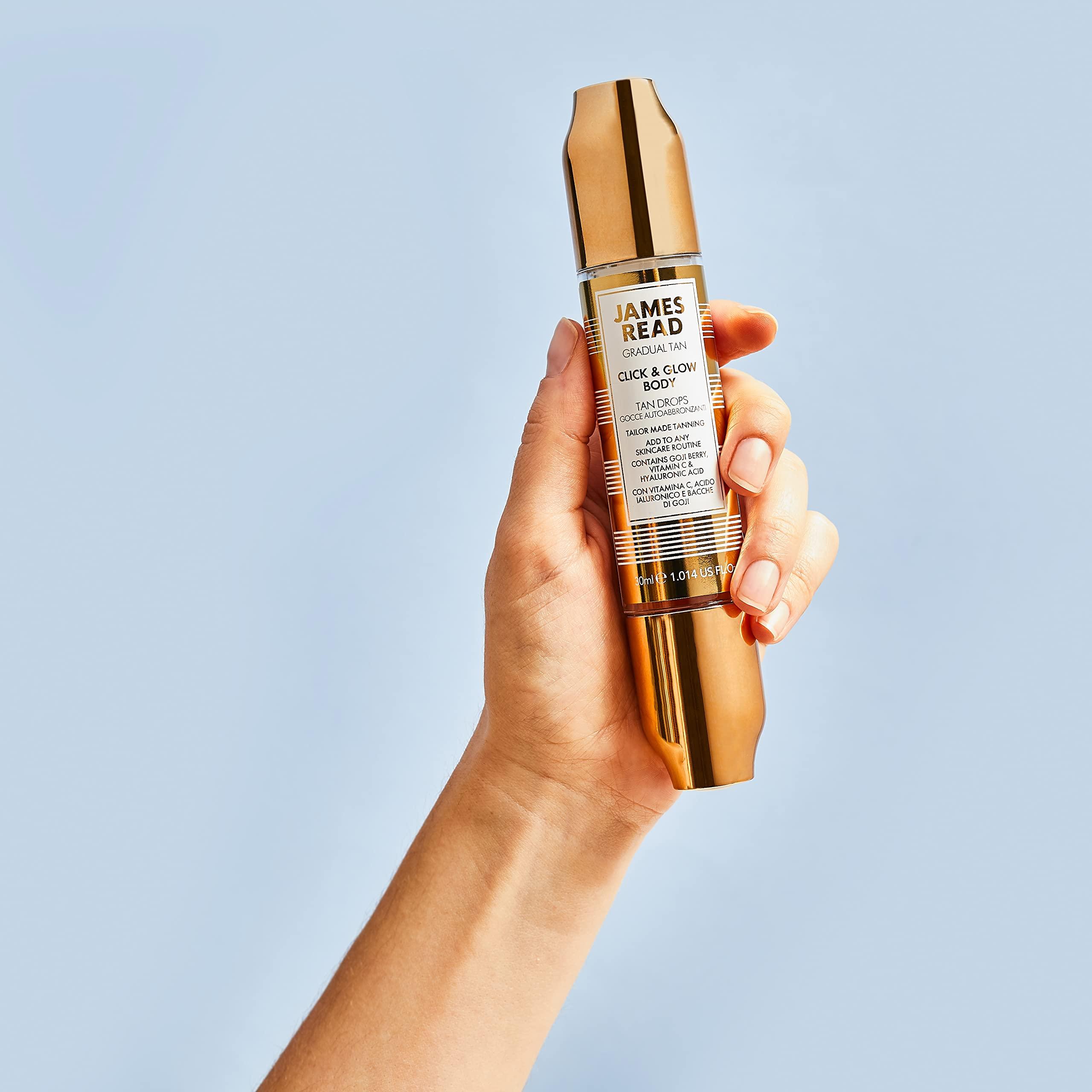 JAMES READ James Read Gradual Tan - Click & Glow Tan Drops, Body, On-the-Go Self Tan, 30ml