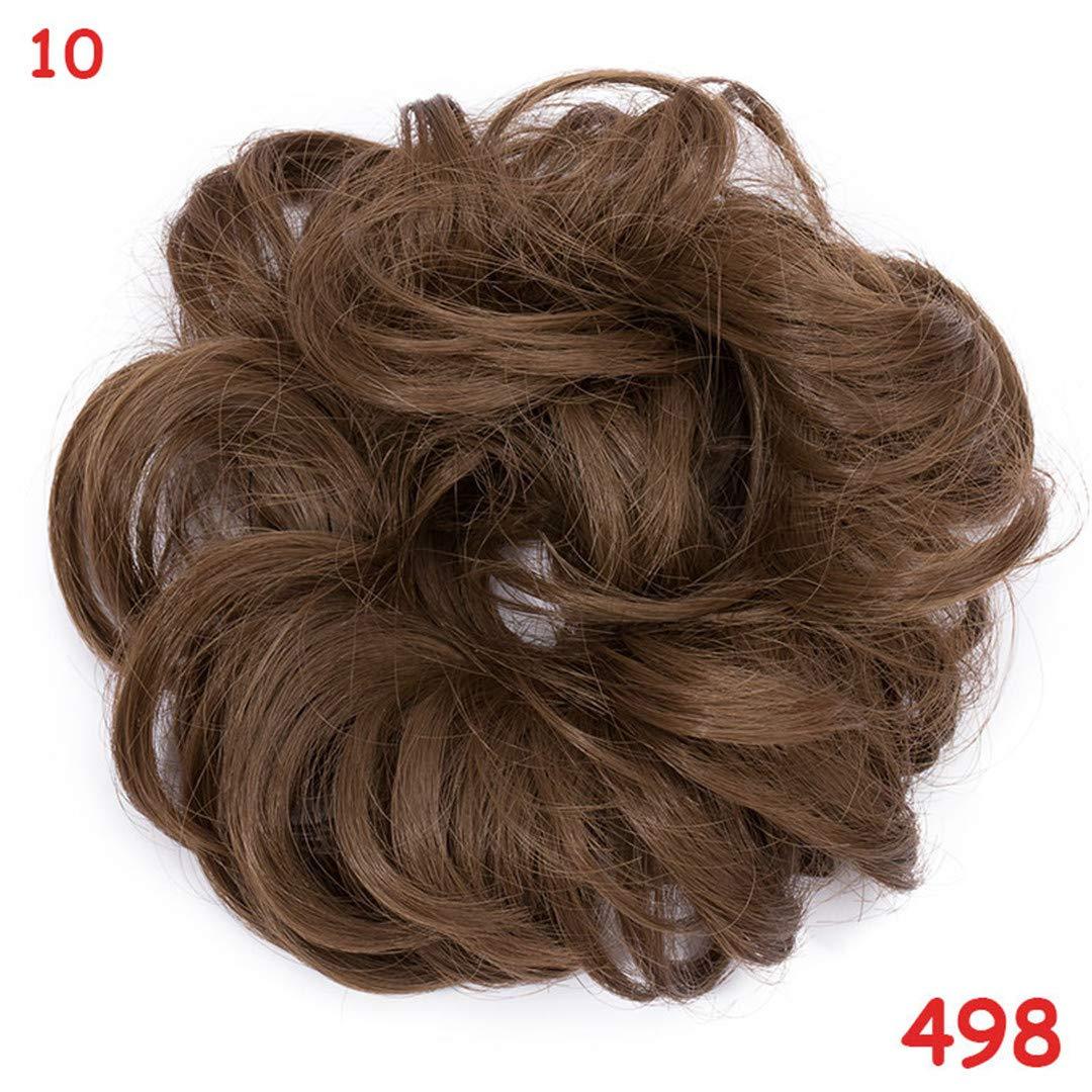 Aonmg Synthetic hair buns Hair Scrunchie s Hair Piece Wrap Ponytail Hair Tail Updo Fake Hair Bun Hair Piece 498-thin