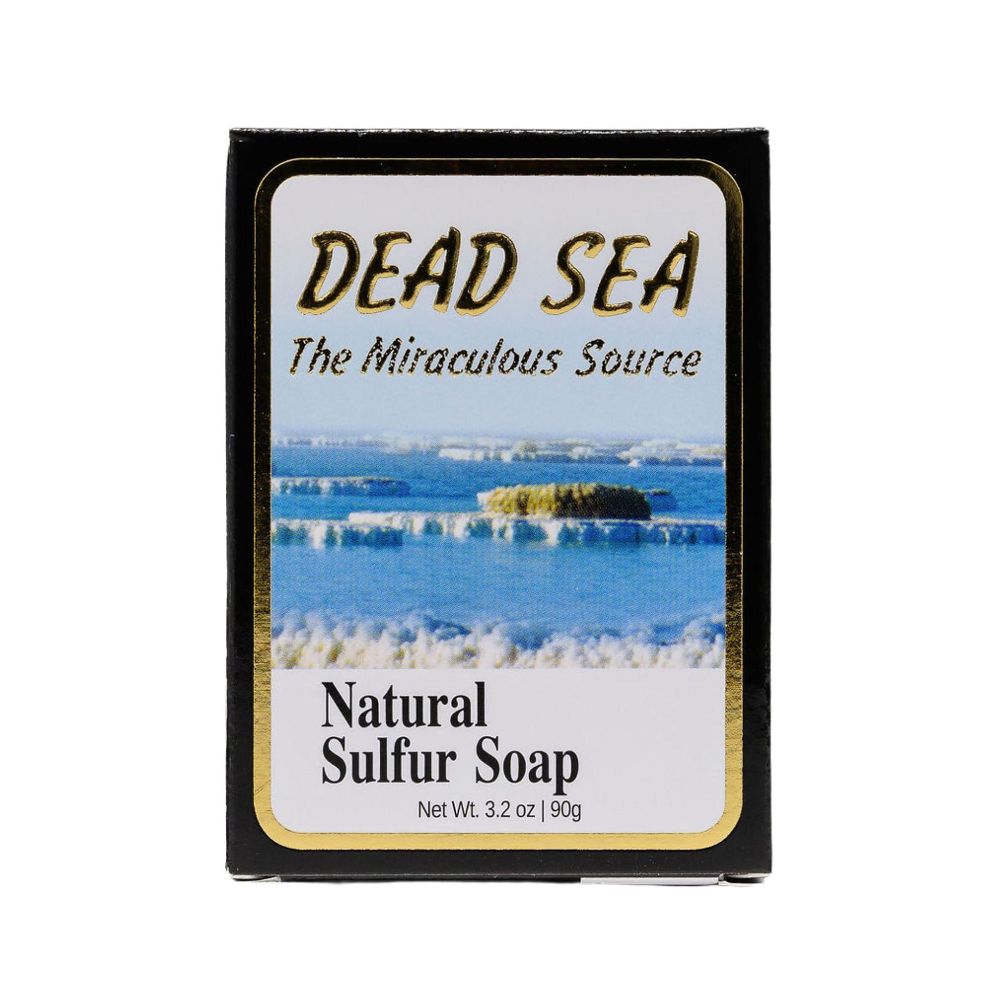 J. Malki Products Malki Dead Sea Products Natural Sulfur Soap | Natural Face & Body Sulfur Soap Bar | Soothe Acne and Dry Skin Naturally