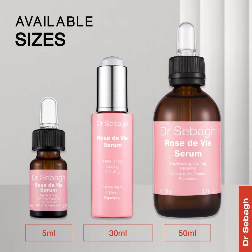 Dr Sebagh Dr Sebagh - Rose de Vie Serum - Soothing & Anti-Aging Serum with Organic Oils & Antioxidants to Hydrate, Calm, and Protect Dry, Mature and Sensitive Skin, Non-Comedogenic, Box Included(1 fl oz.)